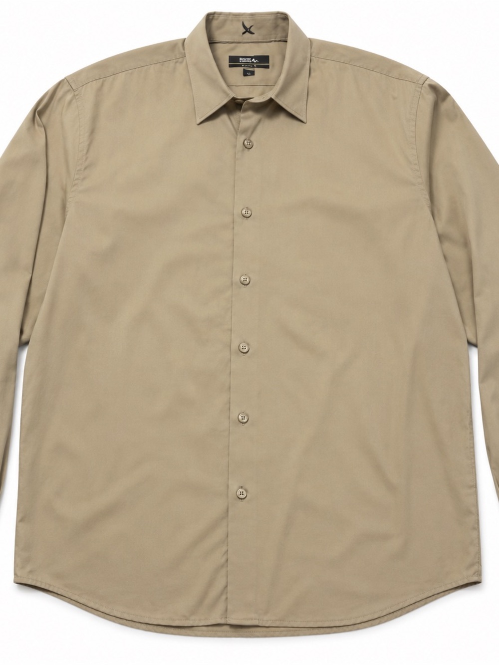 Eddie Bauer Men's Long-Sleeve Dress Shirt in Khaki